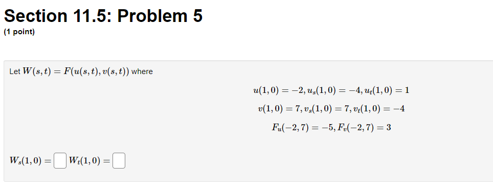 Solved Section 11.5: Problem 5 (1 point) Let | Chegg.com