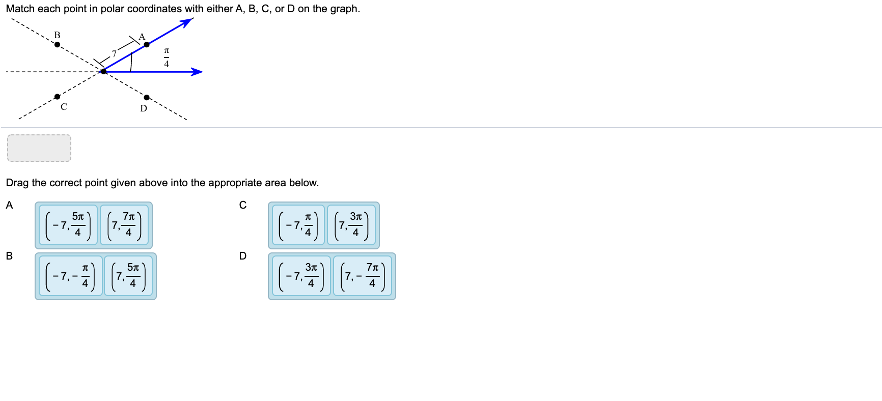 Solved Match Each Point In Polar Coordinates With Either A, | Chegg.com