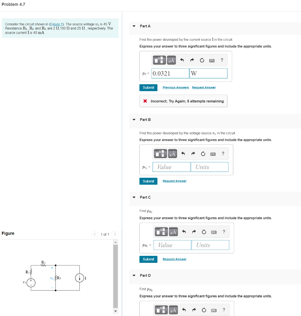 Solved Problem 4.7 Part A Consider the circuit shown in | Chegg.com