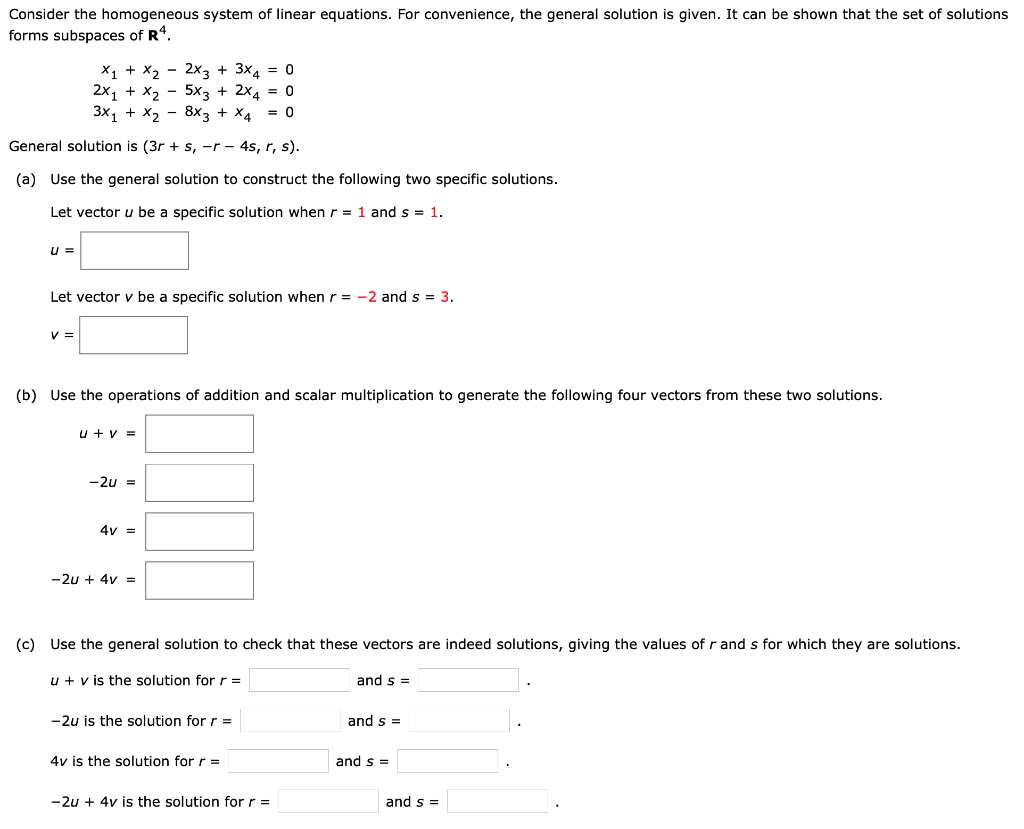 Solved Consider The Homogeneous System Of Linear Equations. | Chegg.com