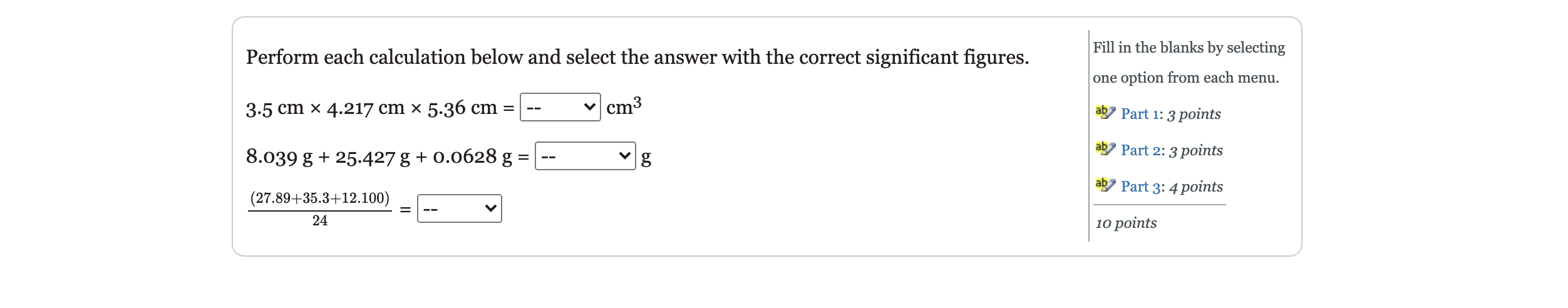 Solved Fill in the blanks by selecting Perform each | Chegg.com