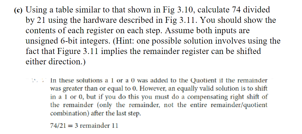 (c) Using a table similar to that shown in Fig 3.10, | Chegg.com