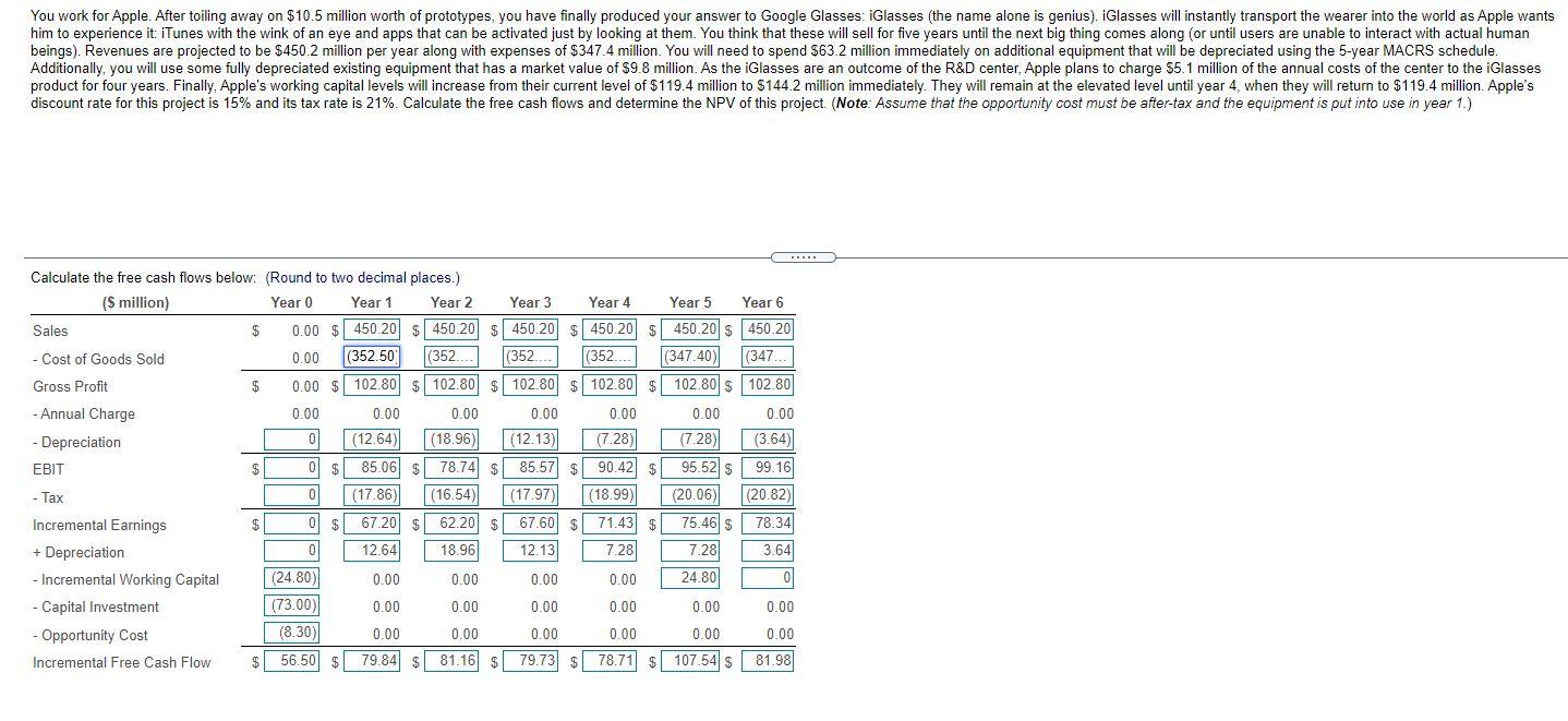 Solved You work for Apple. After toiling away on 10.5