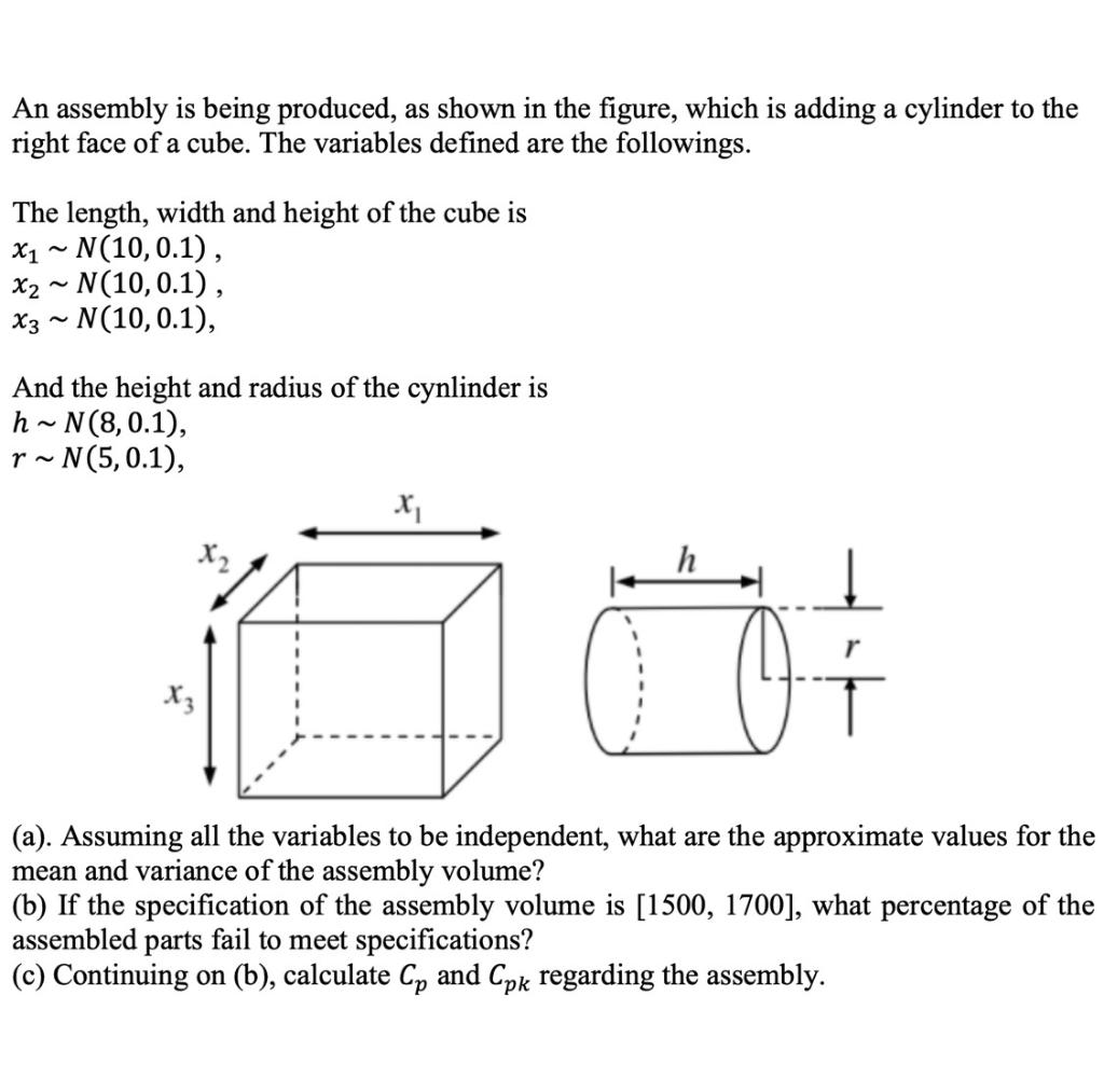 Solved An assembly is being produced, as shown in the | Chegg.com