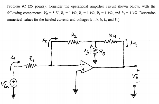 Solved Problem #2 (25 points): Consider the operational | Chegg.com