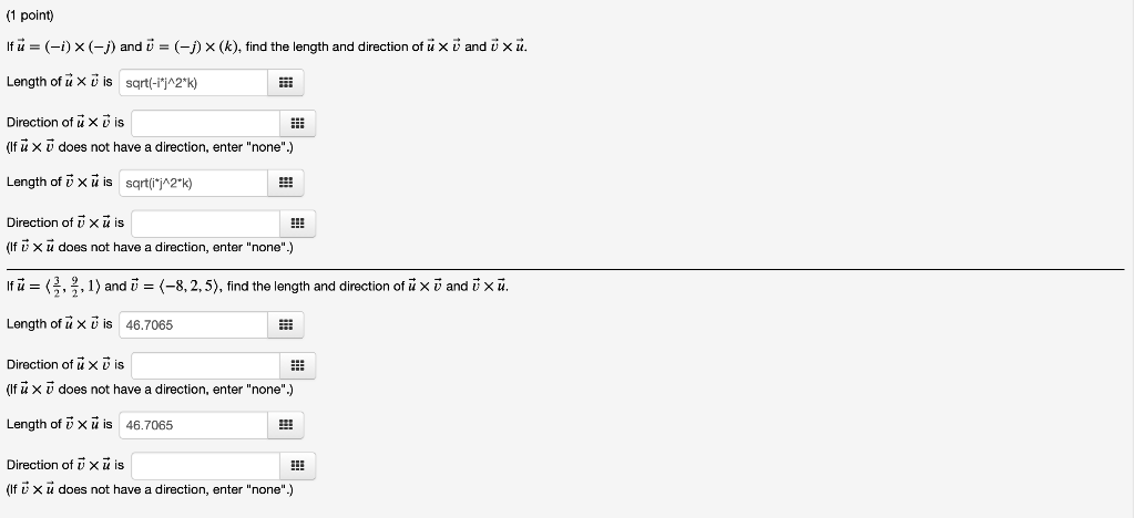 1 Point If U 1 And I 1 K Find T Chegg Com