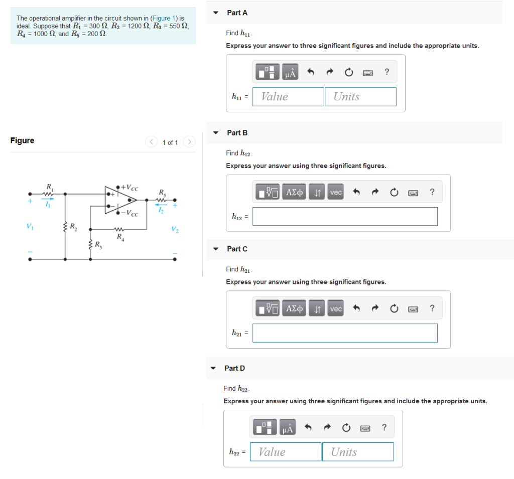 Solved Part A The operational amplifier in the circuit shown | Chegg.com