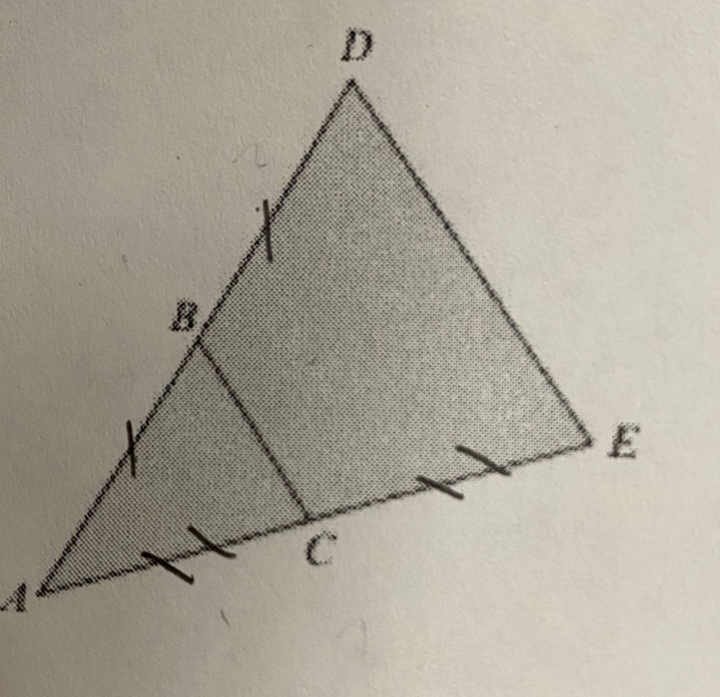 Solved prove that triangle ABC is similar to ADE, we can't