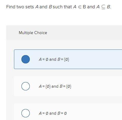 Solved Find Two Sets A And B Such That A E B And A CB. | Chegg.com