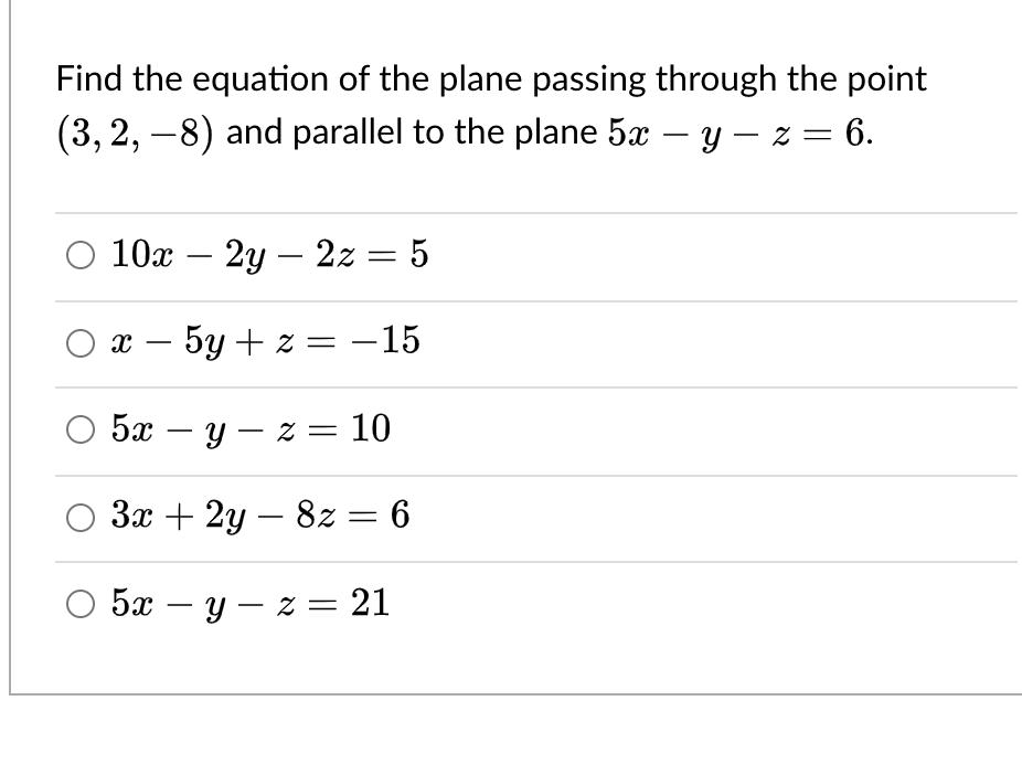 Solved Find the equation of the plane passing through the | Chegg.com