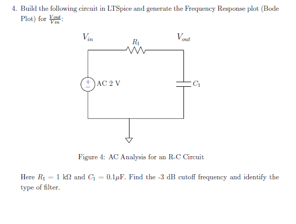 Solved 4. Build The Following Circuit In LTSpice And | Chegg.com