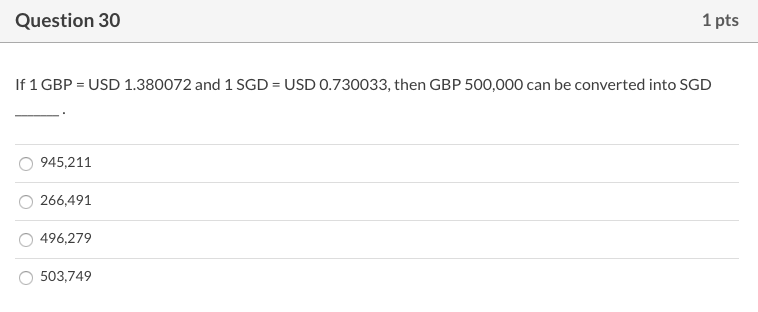 Solved Question 21 1 Pts If The Exchange Rate For British Chegg Com