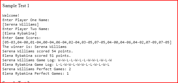 Solved import java.util.Scanner; /** * A Tennis Scores | Chegg.com