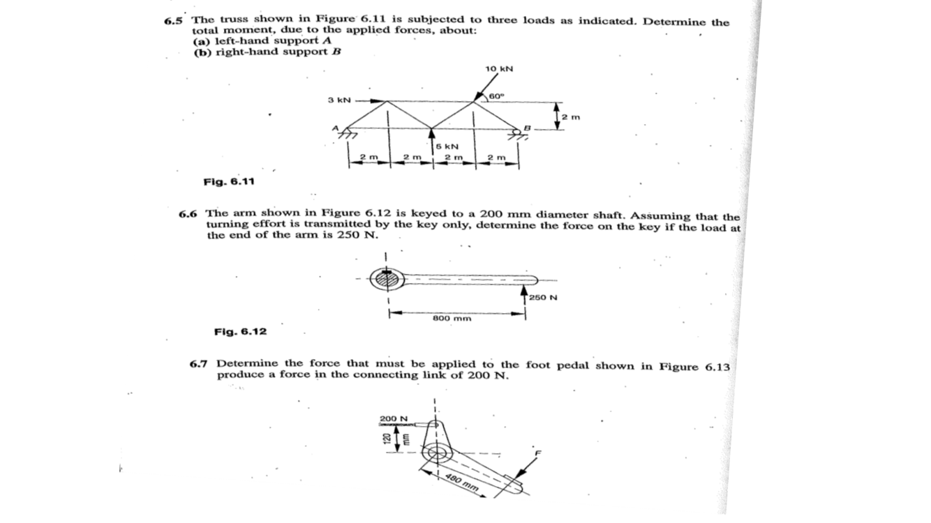 Solved 6.5 The truss shown in Figure 6.11 is subjected to | Chegg.com
