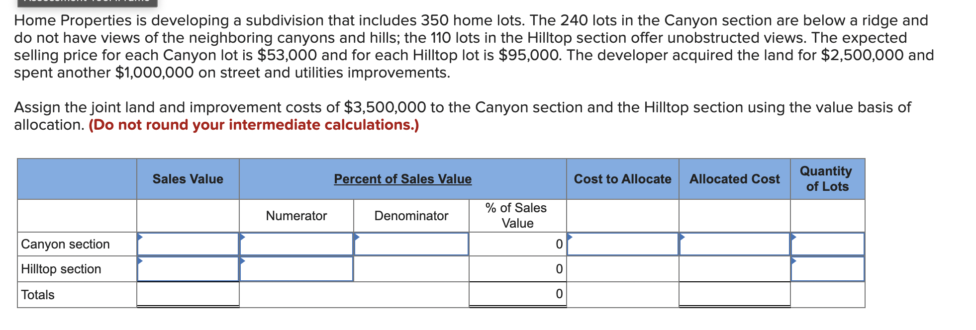 Solved Home Properties is developing a subdivision that