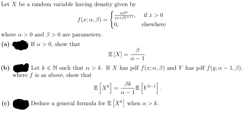 Solved Let X be a random variable having density given by | Chegg.com