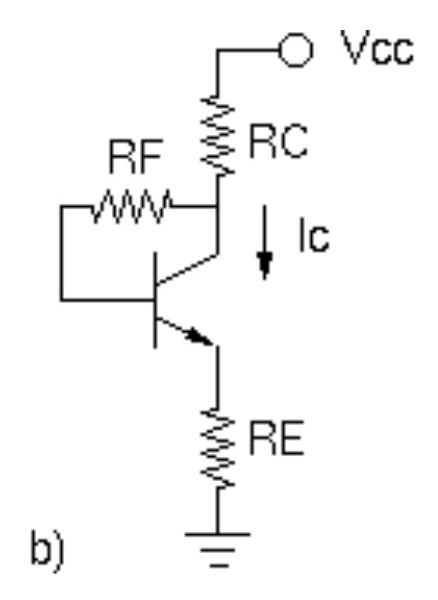 Solved O Vcc RE RC Ic w RE b) 4. Find RF and RC for | Chegg.com
