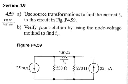 Solved a) Use source transformation to find the the current | Chegg.com