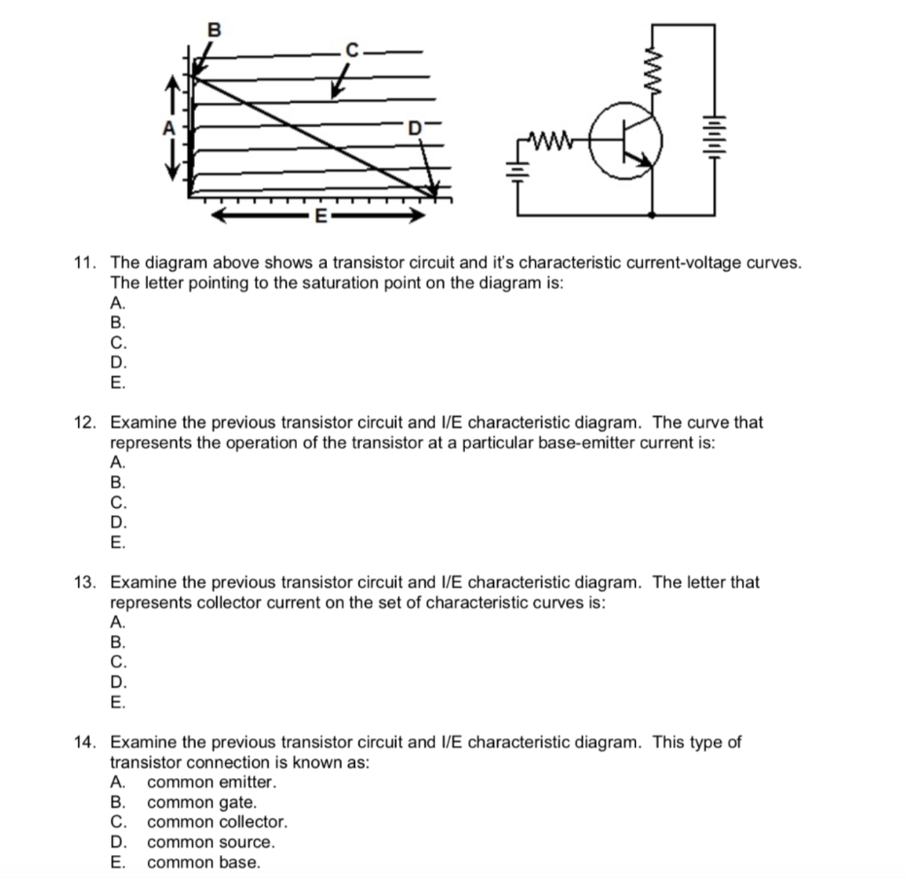 Solved Examine the previous transistor circuit and I/E | Chegg.com