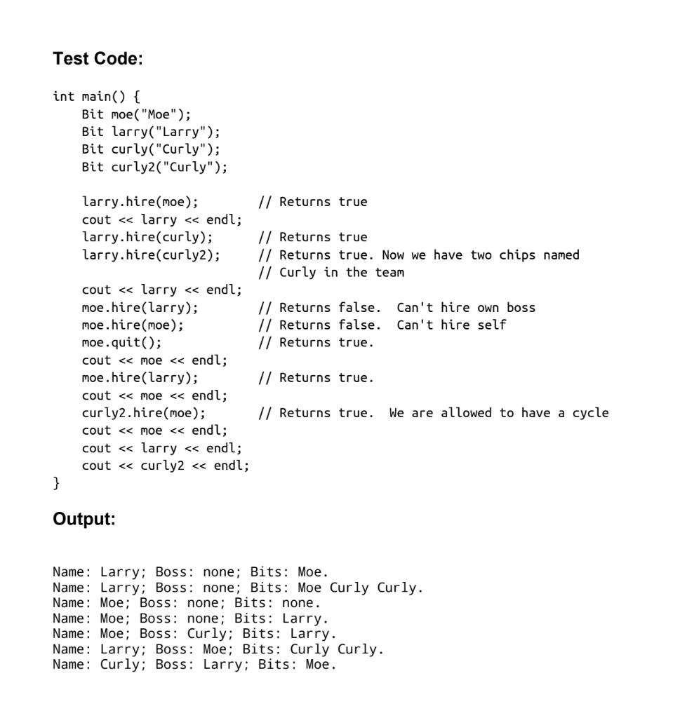 Solved C++ programming lang!! Define a class Bit to | Chegg.com