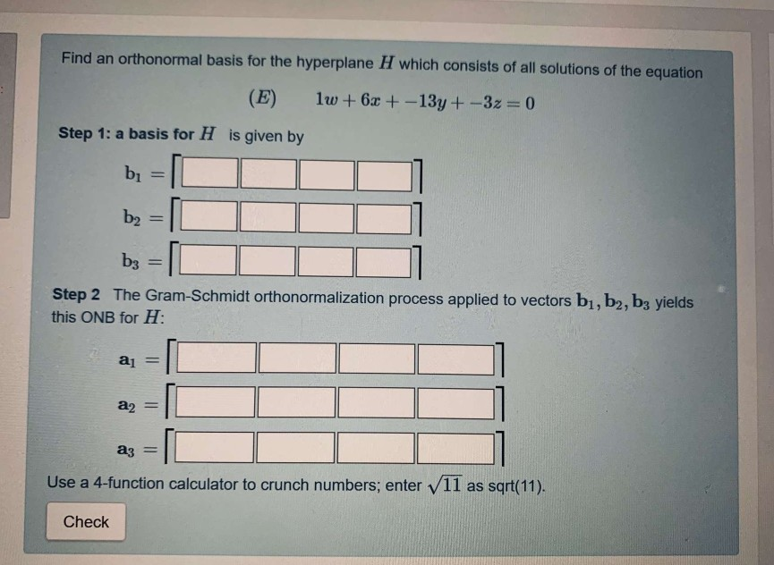 hyperplan equation