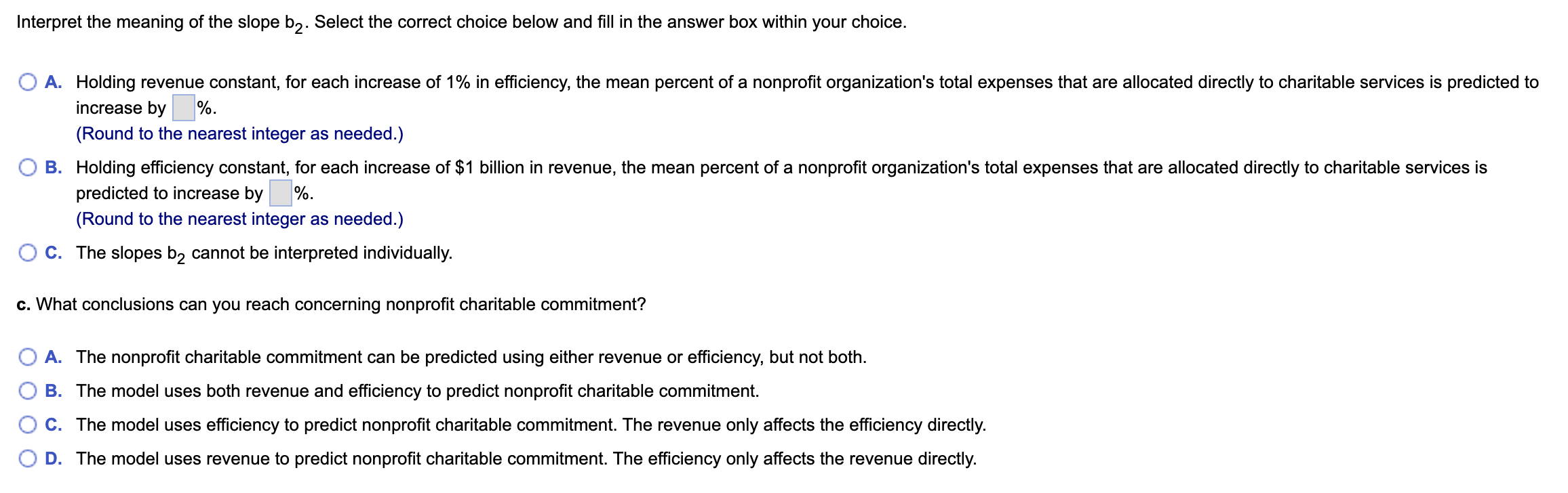 Solved variables under consideration are Revenue, a | Chegg.com