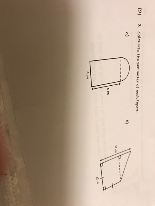 calculate the perimeter of given figure