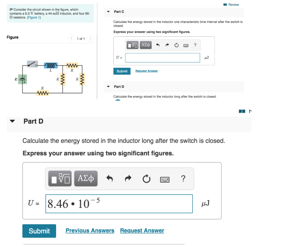 Solved A Review Part C IP Consider the circuit shown in the | Chegg.com