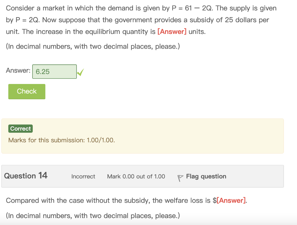 Solved Consider a market in which the demand is given by P = | Chegg.com