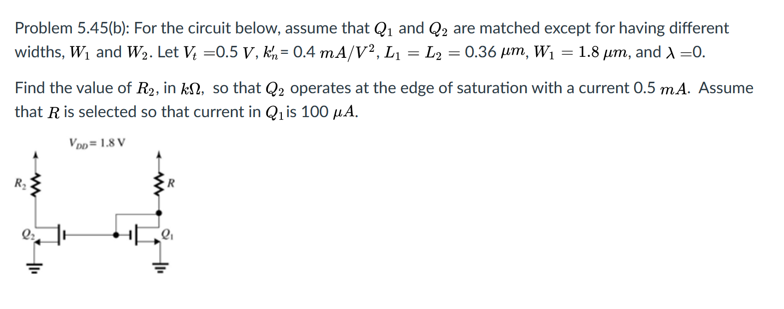 Solved Problem 5.45(b): For The Circuit Below, Assume That | Chegg.com