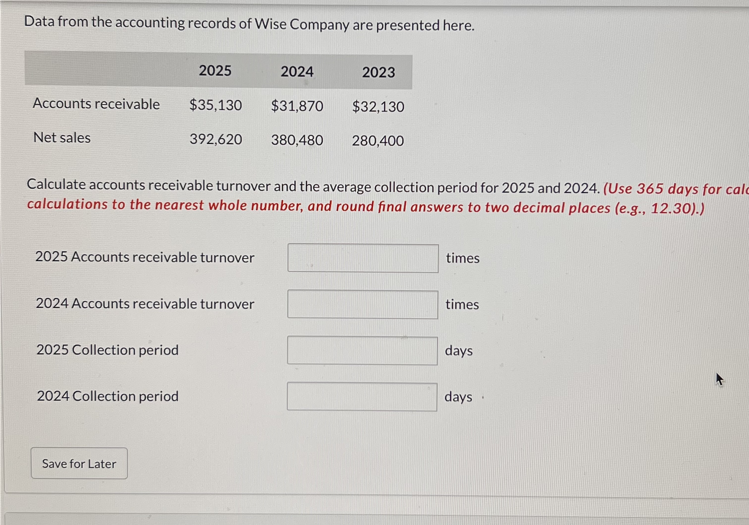 Solved Data From The Accounting Records Of Wise Company Are Chegg Com PhpDLJE6R