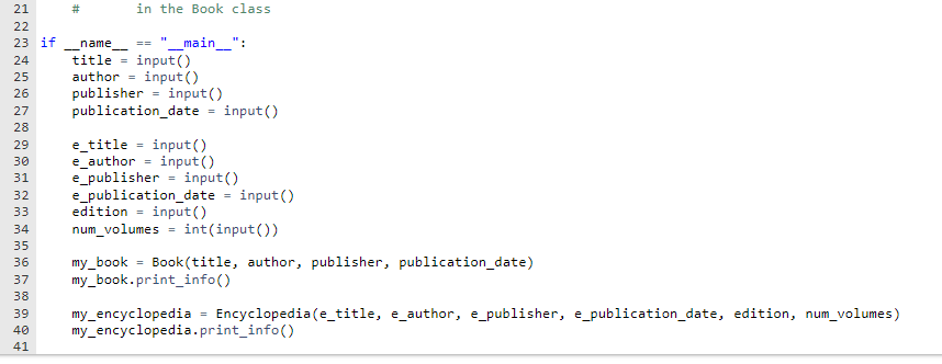 Solved 1 class Book: 2 def _init__(self, title, author, | Chegg.com