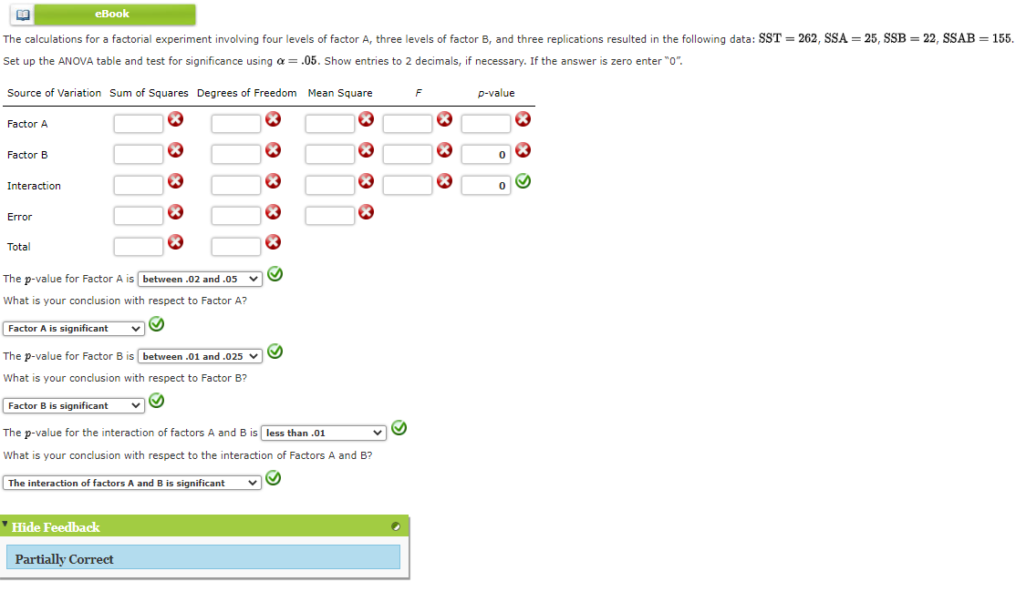 solved-the-calculations-for-a-factorial-experiment-involving-chegg