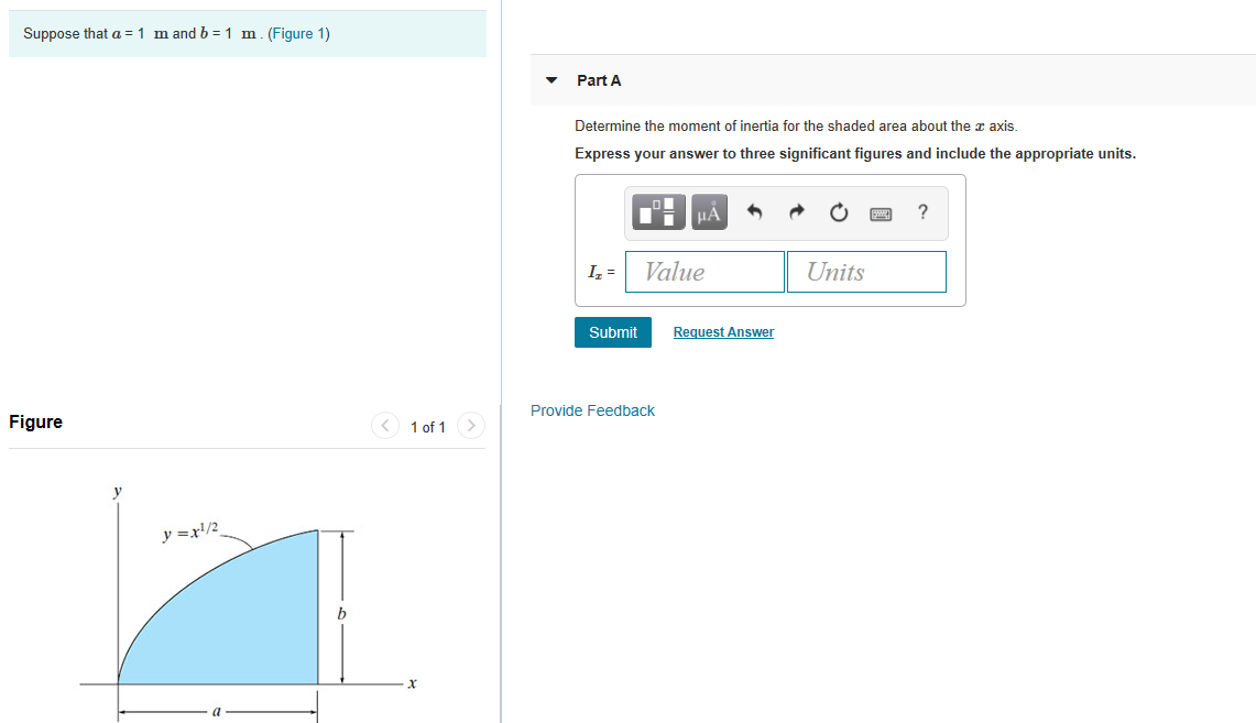 Solved Suppose that a = 1 m and b = 1 m. (Figure 1) Part A | Chegg.com
