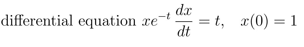 Solved dx -t differential equation xe dt t, x(0) = 1 | Chegg.com