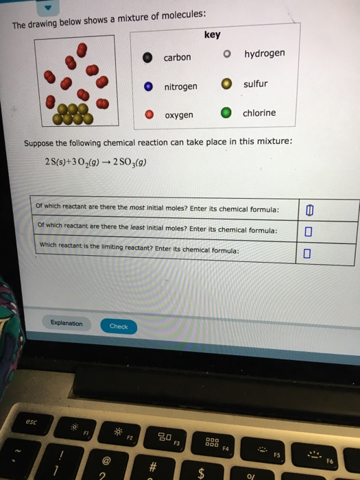 Solved The drawing below shows a mixture of molecules key O