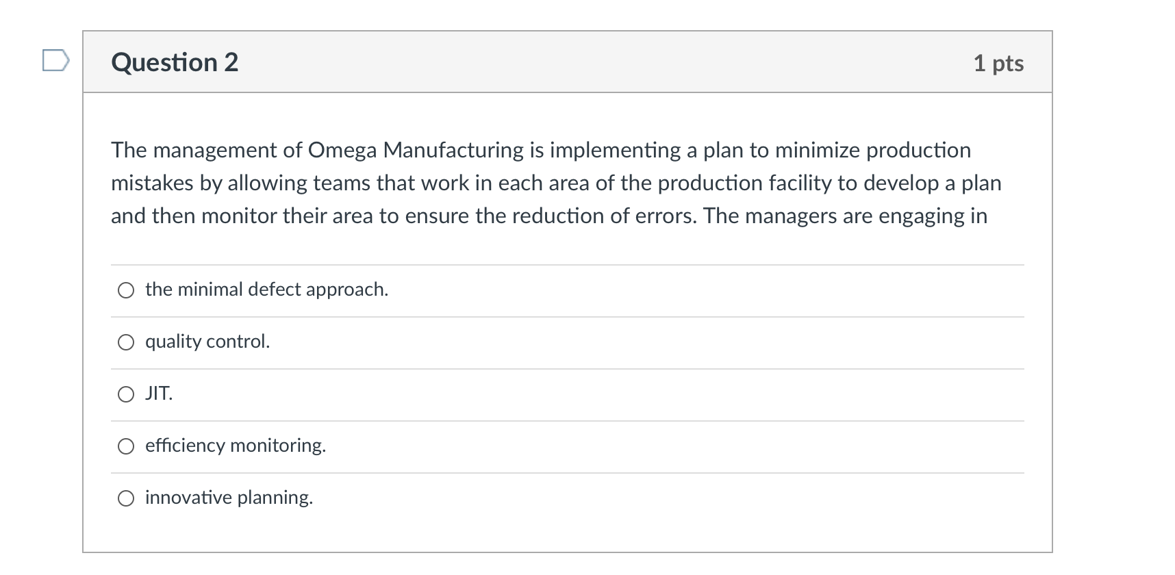 Solved Question 2 1 pts The management of Omega Chegg