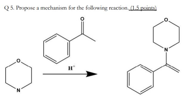 Solved Q 5. Propose a mechanism for the following reaction. | Chegg.com