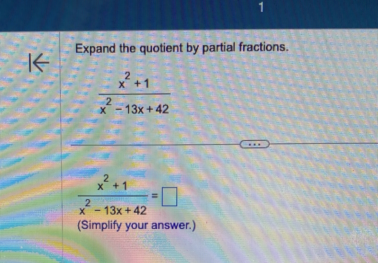 Solved Expand The Quotient By Partial Fractions. | Chegg.com