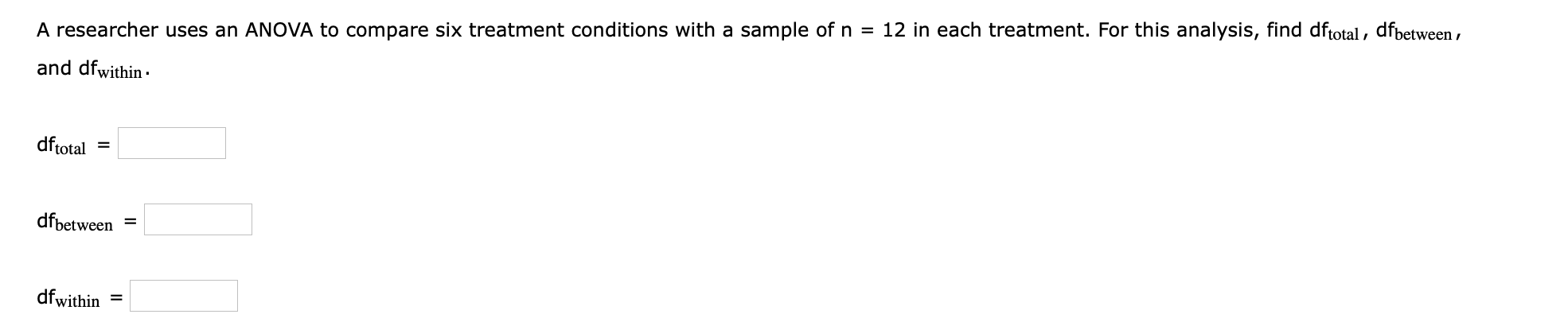 Solved Calculate SStotal , Ssbetween, and SS within for the | Chegg.com