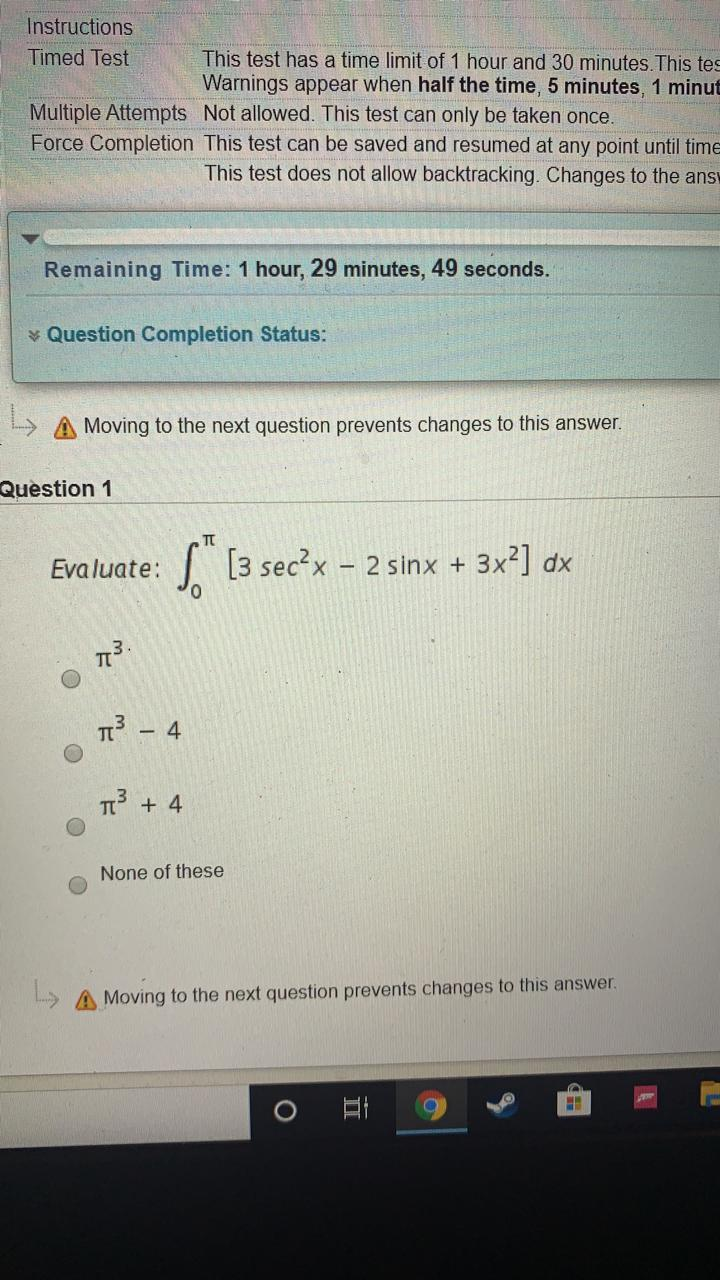 Solved Instructions Timed Test This test has a time limit of | Chegg.com