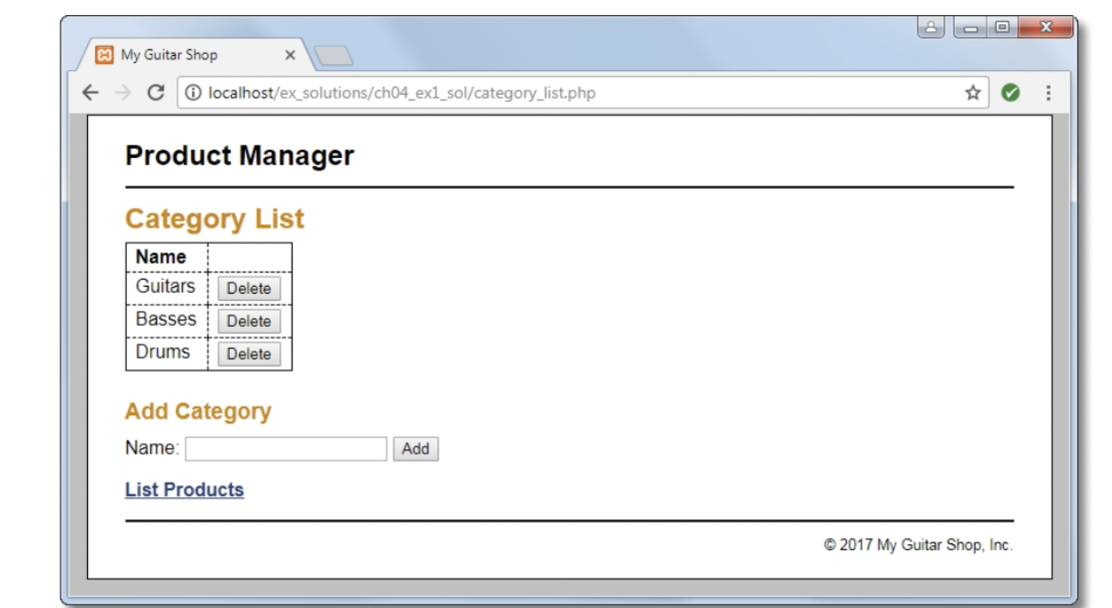 Exercise 4-1 Enhance the Product Manager | Chegg.com