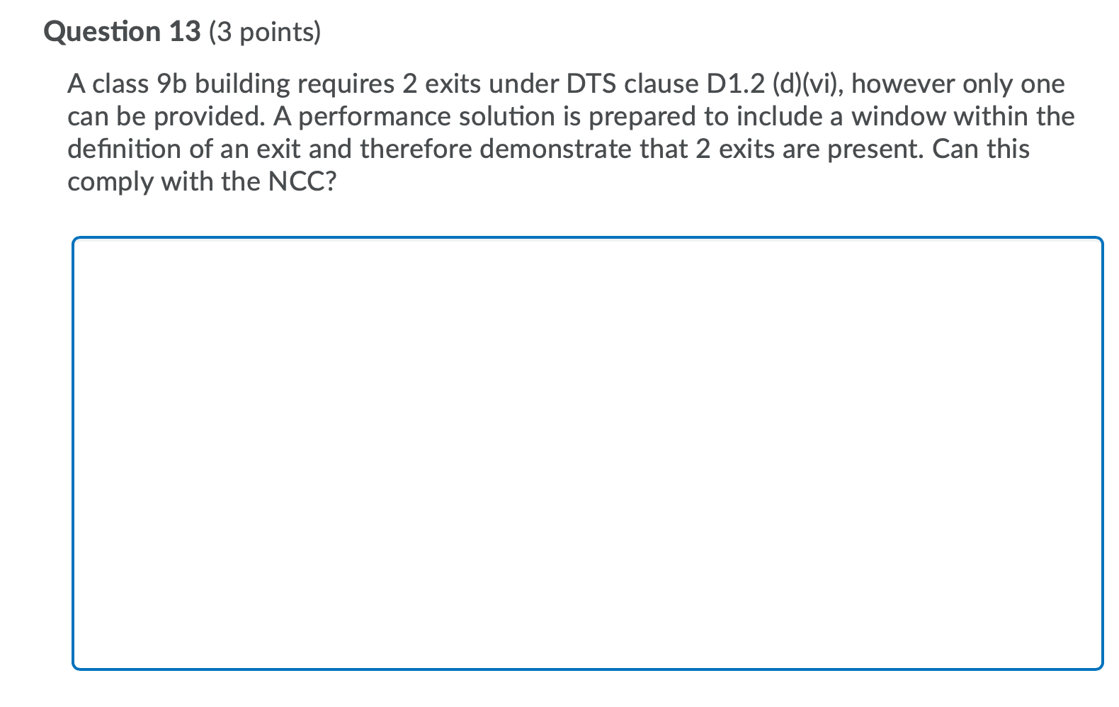 Solved Question 13 (3 Points) A Class 9b Building Requires 2 | Chegg.com