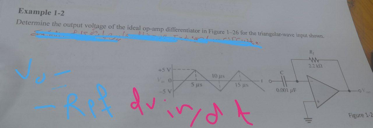 Solved Example 1-2 Determine the output voltage of the ideal | Chegg.com