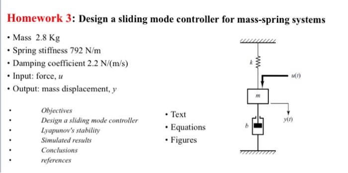 Solved Homework 3: Design a sliding mode controller for | Chegg.com