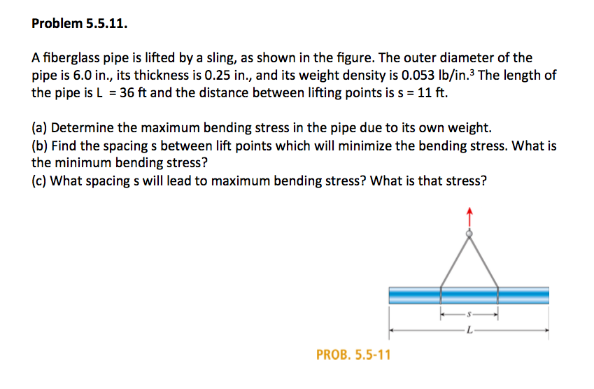 solved-problem-5-5-11-a-fiberglass-pipe-is-lifted-by-a