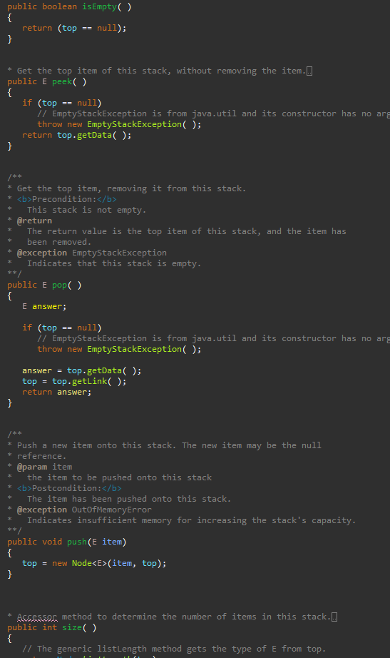 Solved Java Generic linkedstack nodes. Methods for the | Chegg.com