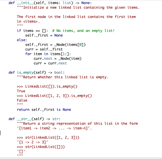 Solved class _Node: ""A node in a linked list. Note that | Chegg.com