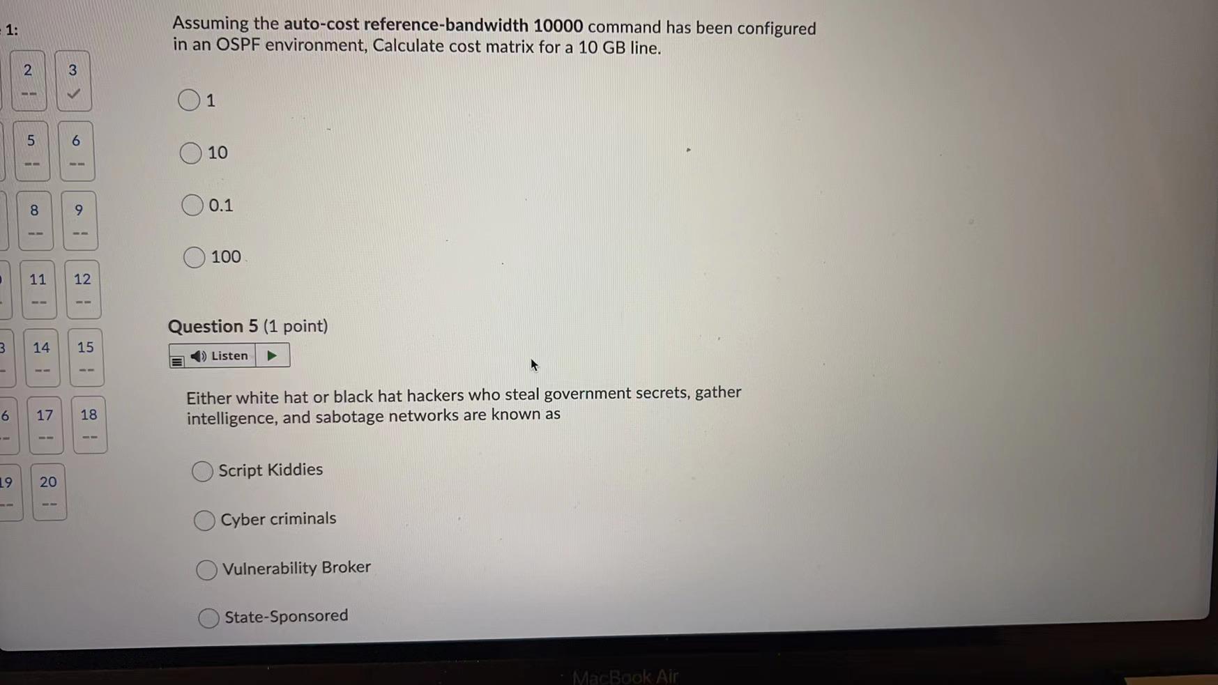 Solved 1 Assuming the autocost referencebandwidth 10000