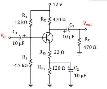 Solved 1.- In the Circuit Class A amplifier consider a) | Chegg.com